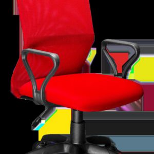 Астра Самба спинка - сетка черный/сиденье - Б7 красный