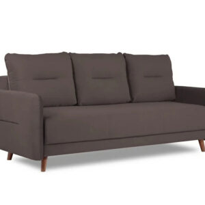 "Ֆոլդ ֆլիպ աութ" բարձերով 3 տեղ թավշյա Մաքս 235 մուգ-շագանակագույն